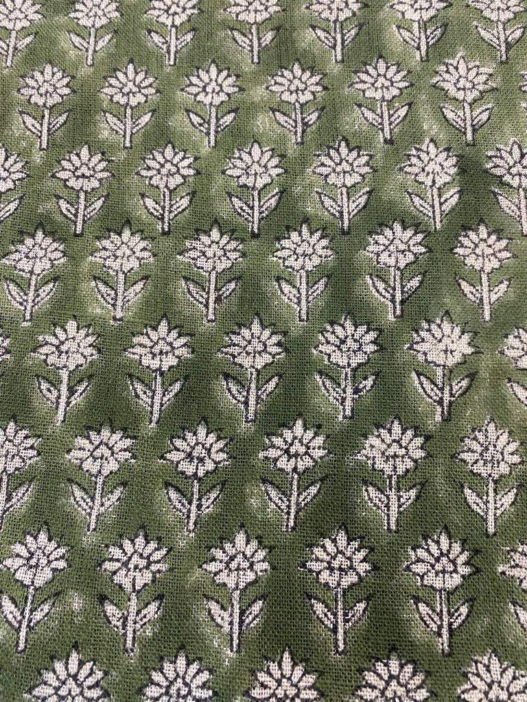 Linen fabric, Fabric by yard, Hand printed fabric, Block Print Fabric, Indian Fabric