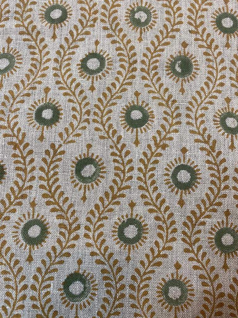 Linen fabric, Fabric by yard, Hand printed fabric, Block Print Fabric, Indian Fabric