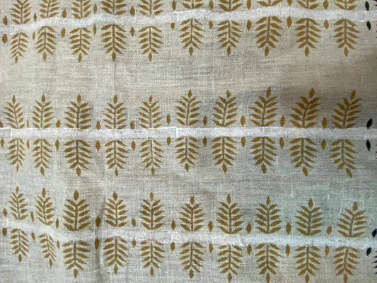 Linen fabric, Fabric by yard, Hand printed fabric, Block Print Fabric, Indian Fabric