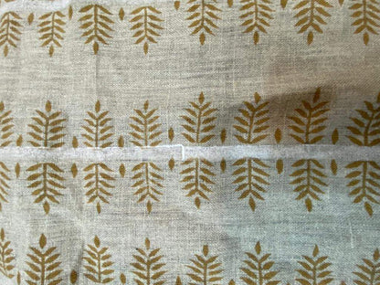 Linen Fabric Indian Linen Fabric Mustrad With White Line colour Block Printing Fabric Designer Floral Printing on Fabric, home decor Fabric - Maple Village Lane