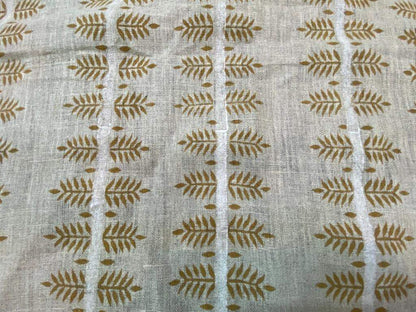 Linen Fabric Indian Linen Fabric Mustrad With White Line colour Block Printing Fabric Designer Floral Printing on Fabric, home decor Fabric - Maple Village Lane