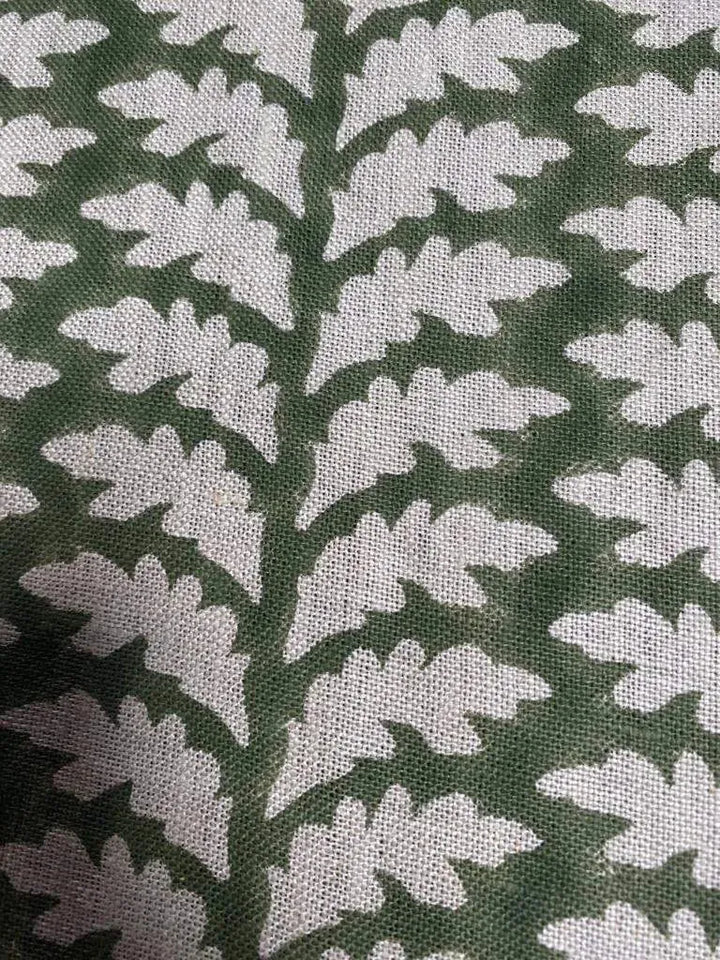 Linen fabric, Fabric by yard, Hand printed fabric, Block Print Fabric, Indian Fabric