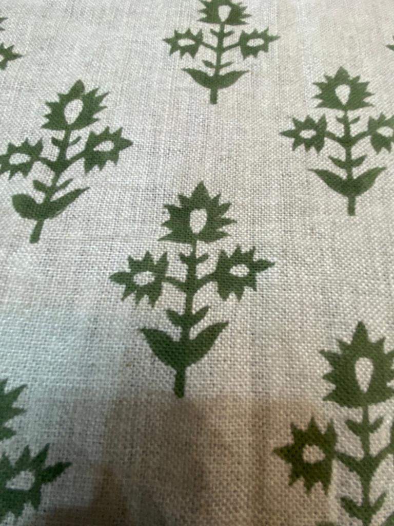 Linen fabric, Fabric by yard, Hand printed fabric, Block Print Fabric, Indian Fabric