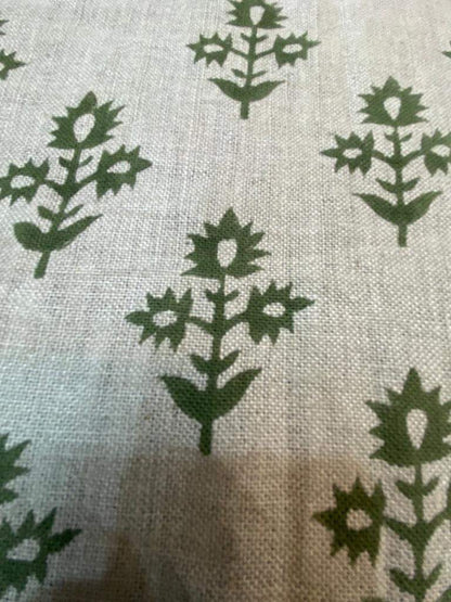 Linen fabric, Fabric by yard, Hand printed fabric, Block Print Fabric, Indian Fabric