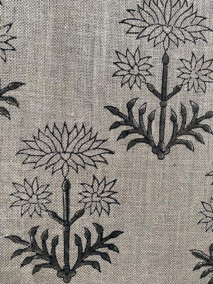 Linen fabric, Fabric by yard, Hand printed fabric, Block Print Fabric, Indian Fabric