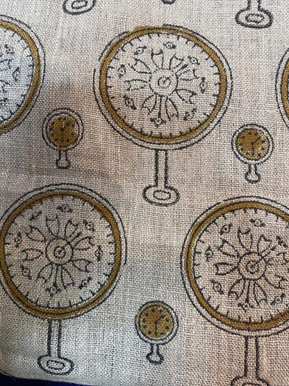 Linen fabric, Fabric by yard, Hand printed fabric, Block Print Fabric, Indian Fabric