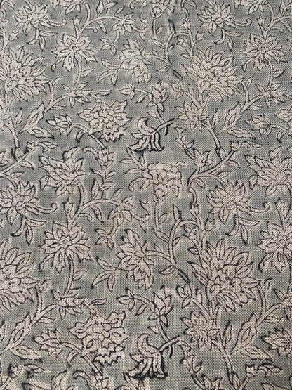 Linen fabric, Fabric by yard, Hand printed fabric, Block Print Fabric, Indian Fabric