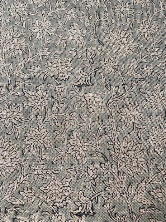 Linen fabric, Fabric by yard, Hand printed fabric, Block Print Fabric, Indian Fabric