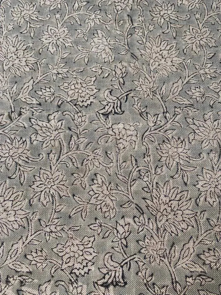 Linen fabric, Fabric by yard, Hand printed fabric, Block Print Fabric, Indian Fabric