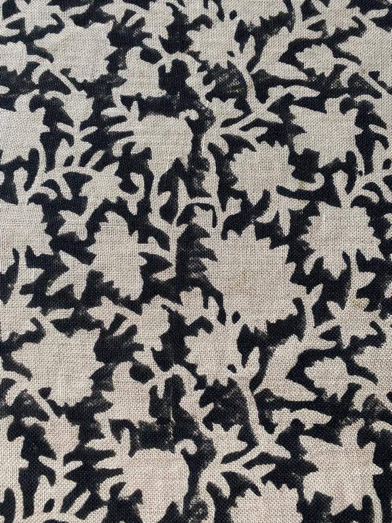 Linen fabric, Fabric by yard, Hand printed fabric, Block Print Fabric, Indian Fabric