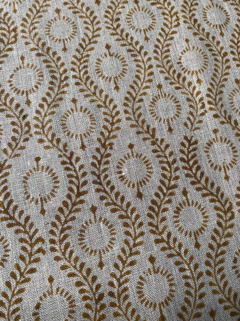 Sahara Motif Handloom Linen Fabric Linen Fabric Flower Mustrad Colour Upholstery Fabric, Pillow Cover ,Thick Linen Fabric - Maple Village Lane