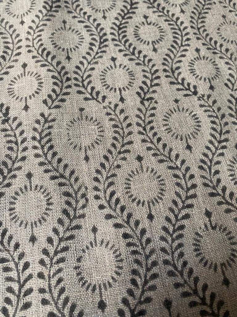 Linen fabric, Fabric by yard, Hand printed fabric, Block Print Fabric, Indian Fabric