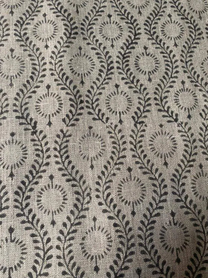 Sahara Motif Handloom Hand Block Linen Fabric