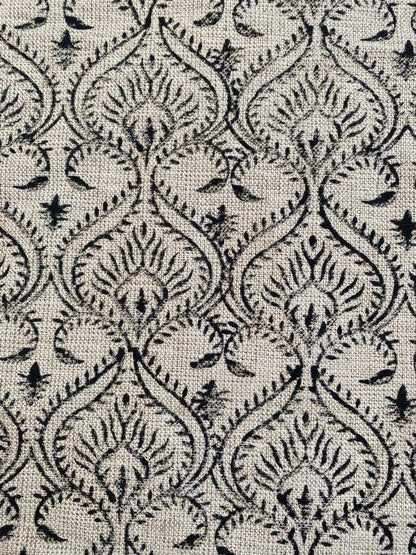 Linen fabric, Fabric by yard, Hand printed fabric, Block Print Fabric, Indian Fabric