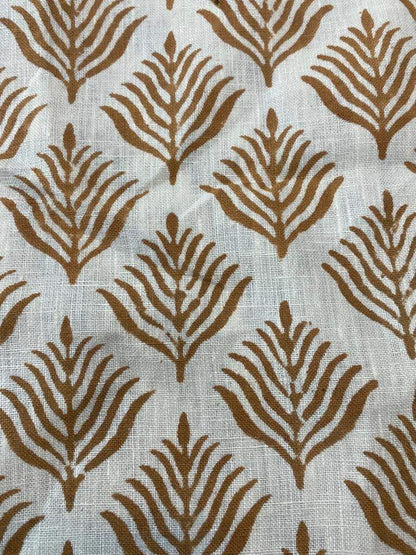 Linen fabric, Fabric by yard, Hand printed fabric, Block Print Fabric, Indian Fabric