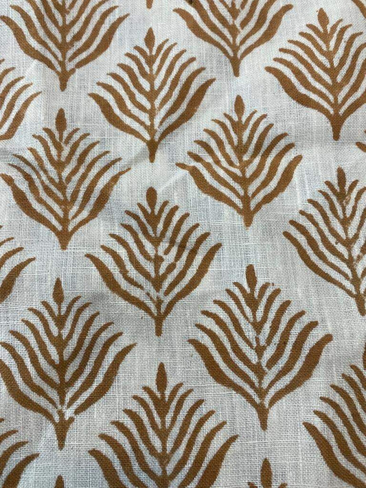 Linen fabric, Fabric by yard, Hand printed fabric, Block Print Fabric, Indian Fabric