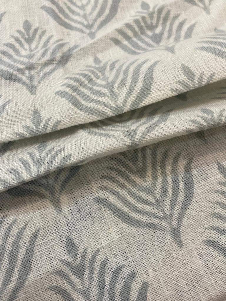 Flower Heavy linen fabric designer Indian hand block print heavy fabric pillowcases thick linen upholstery block printing art table - Maple Village Lane