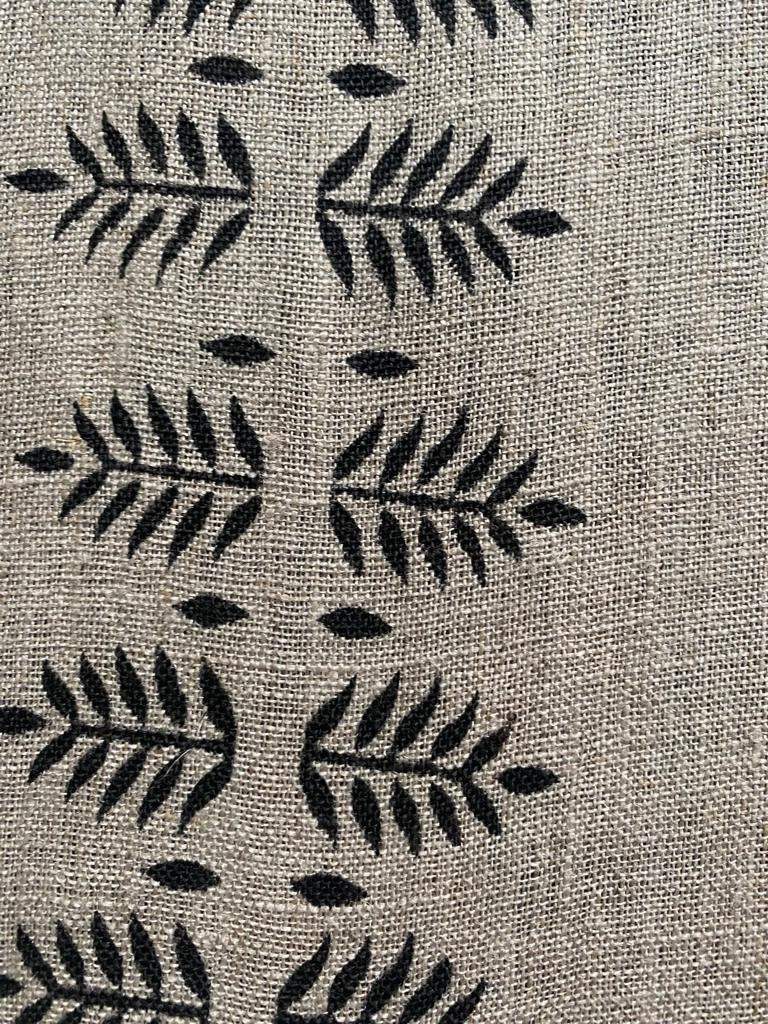 Linen fabric, Fabric by yard, Hand printed fabric, Block Print Fabric, Indian Fabric