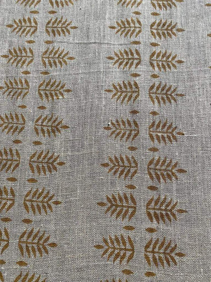 Linen fabric, Fabric by yard, Hand printed fabric, Block Print Fabric, Indian Fabric