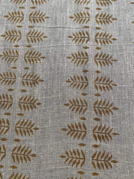 Linen fabric, Fabric by yard, Hand printed fabric, Block Print Fabric, Indian Fabric