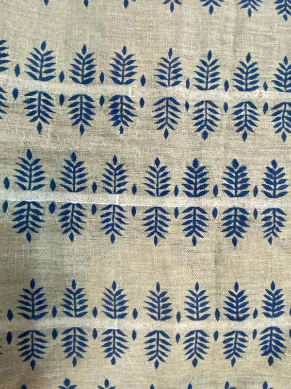 James Block Printed Upholstery  Linen Fabric