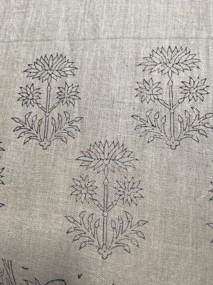 Linen fabric, Fabric by yard, Hand printed fabric, Block Print Fabric, Indian Fabric