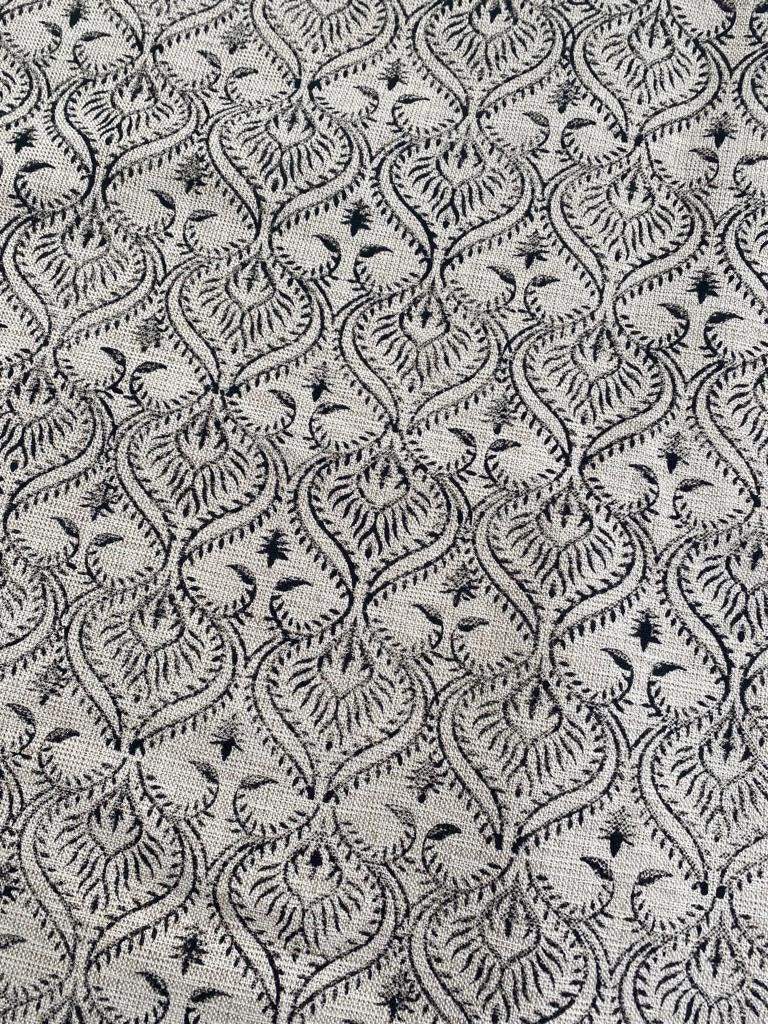 Heavy linen fabric designer Indian hand block print heavy fabric pillowcases thick linen upholstery block printing art table cover,Curtains - Maple Village Lane