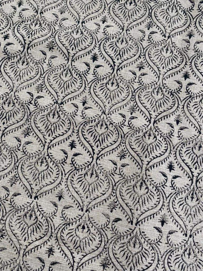 Heavy linen fabric designer Indian hand block print heavy fabric pillowcases thick linen upholstery block printing art table cover,Curtains - Maple Village Lane