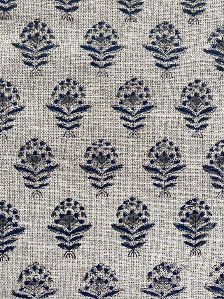 Linen fabric, Fabric by yard, Hand printed fabric, Block Print Fabric, Indian Fabric