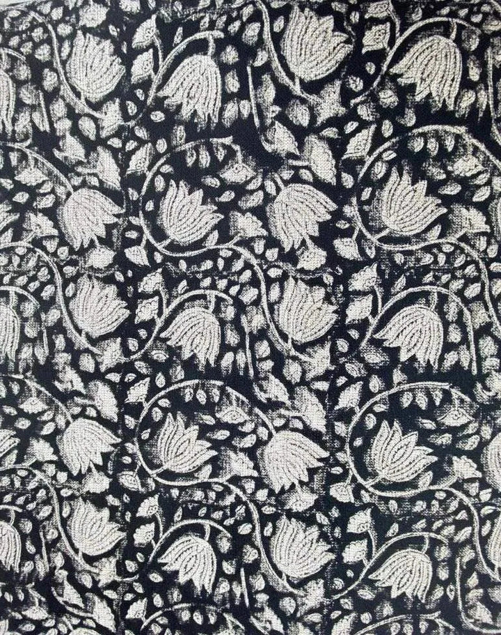Heavy linen fabric designer Indian hand block print heavy fabric pillowcases thick linen upholstery block printing art table cover,Curtains - Maple Village Lane