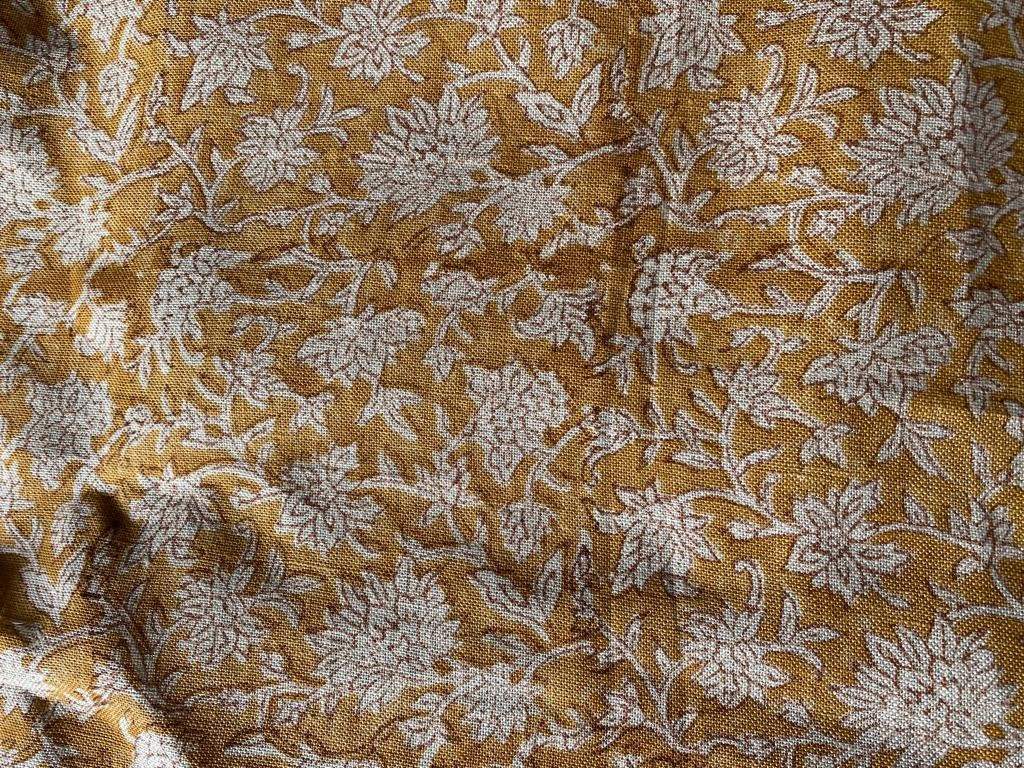 Linen fabric, Fabric by yard, Hand printed fabric, Block Print Fabric, Indian Fabric