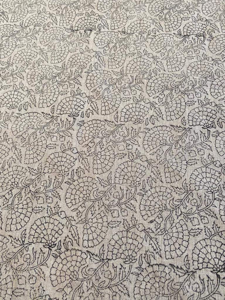 Linen fabric, Fabric by yard, Hand printed fabric, Block Print Fabric, Indian Fabric