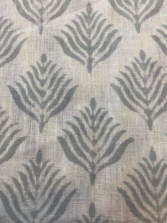 Linen fabric, Fabric by yard, Hand printed fabric, Block Print Fabric, Indian Fabric