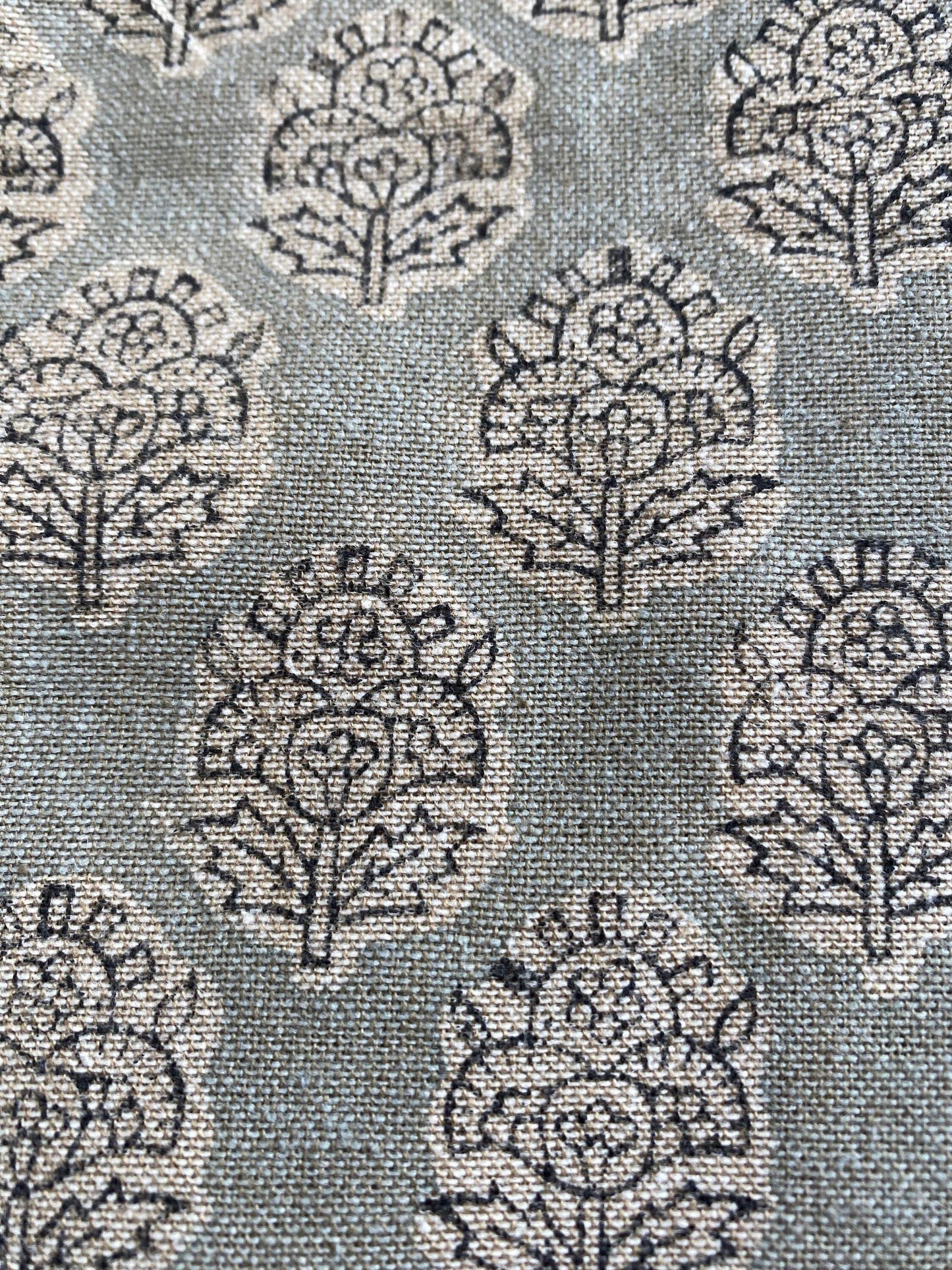 58"inch wide Block Print  Handloom Linen Fabric Upholstery Fabric, Pillow Cover Fabric, Curtains ,Craft Use Fabric