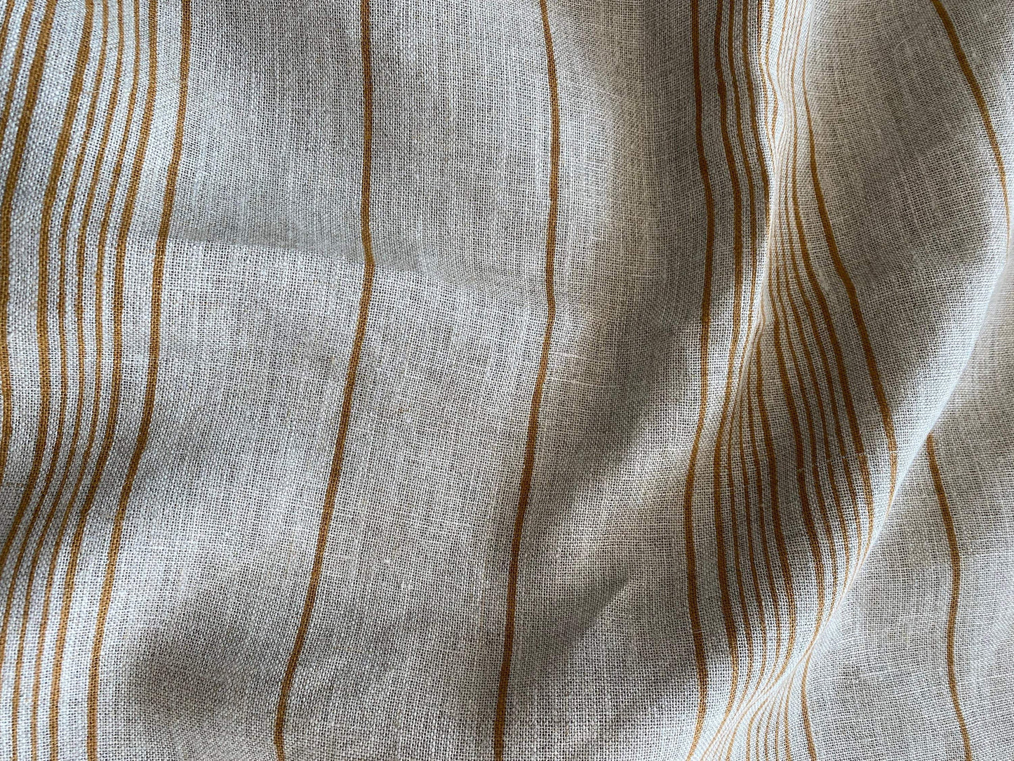 58" inches Wide Block print handloom linen fabric ,Upholstery fabric, Pillow Cover ,Curtains fabric, fabric by yards ,Stripes Pattern Fabric - Maple Village Lane