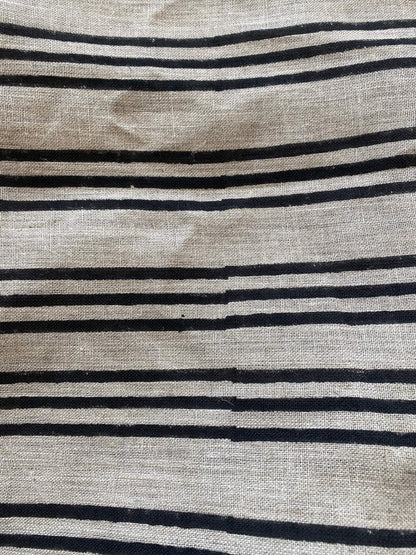 58" inches Wide Block print handloom linen fabric ,Upholstery fabric, Pillow Cover ,Curtains fabric, fabric by yards ,Stripes Pattern Fabric