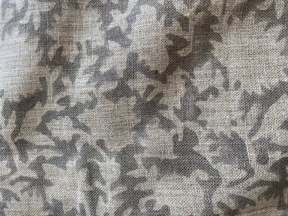 58" inches Wide Block Print Handloom Linen Fabric Upholstery Fabric, Pillow Cover Fabric, Curtains ,Craft Use Fabric, Home Decor fabric, - Maple Village Lane