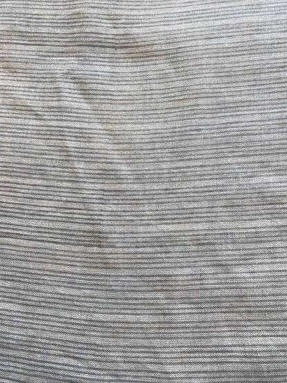 58" inches Striped Heavy Weight Linen fabric by the yard Natural Block Print MULTISTRIPE. Linen fabric for decor pillows,upholstery, curtain