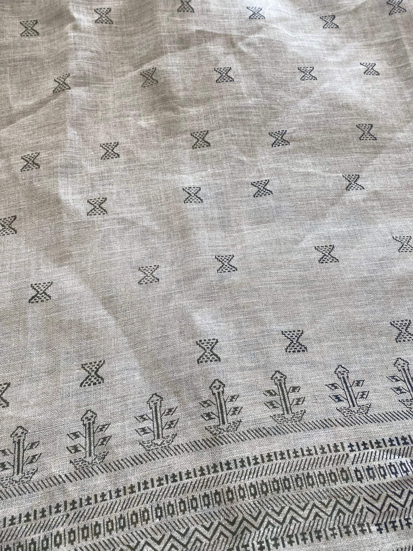 58" inches Indian Hand Block Print Fabric, Indian Linen Fabric, Block Print Fabric, Designer Floral Printing Fabric, Upholstery fabric,