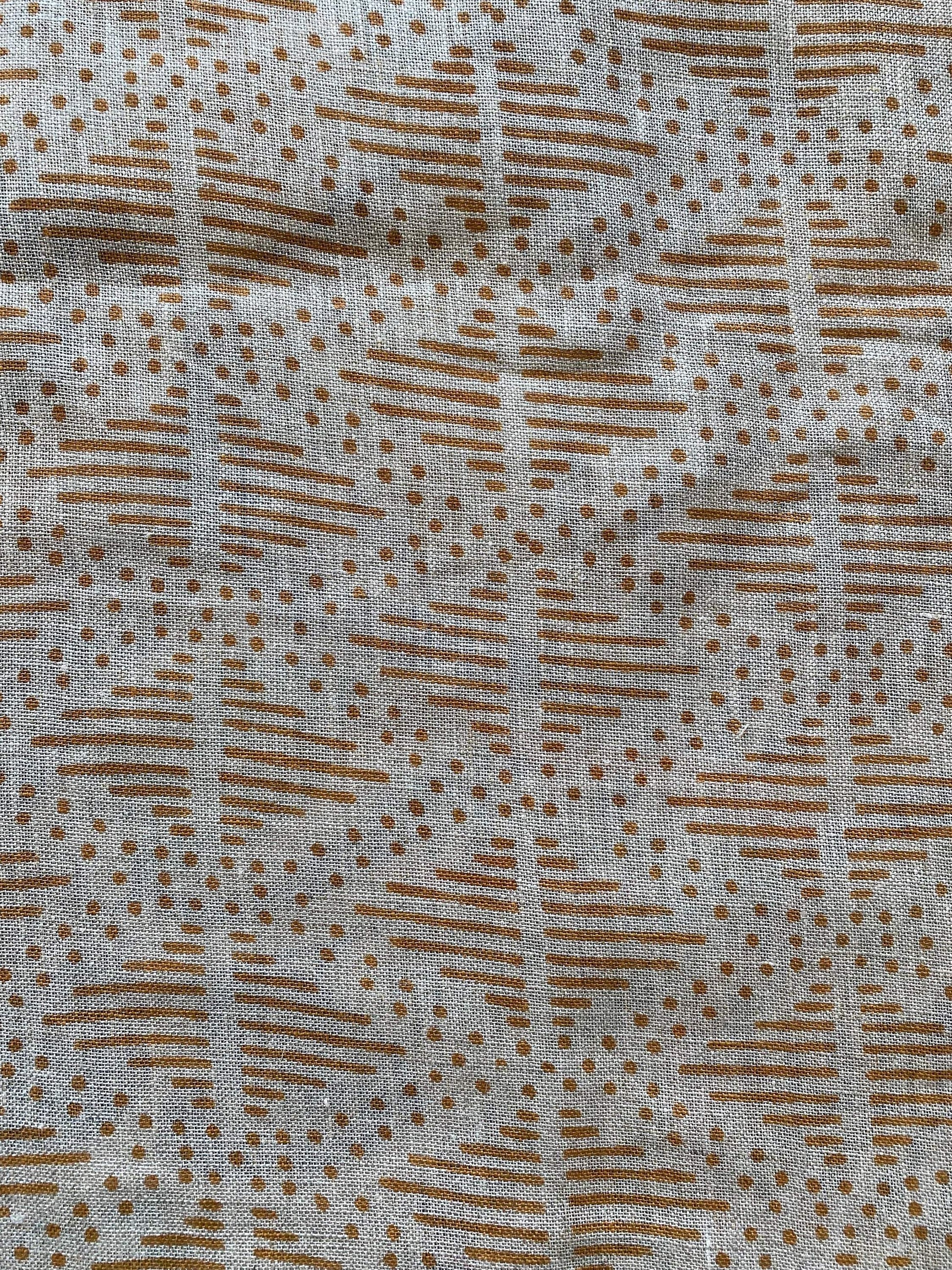 Linen fabric, Fabric by yard, Hand printed fabric, Block Print Fabric, Indian Fabric