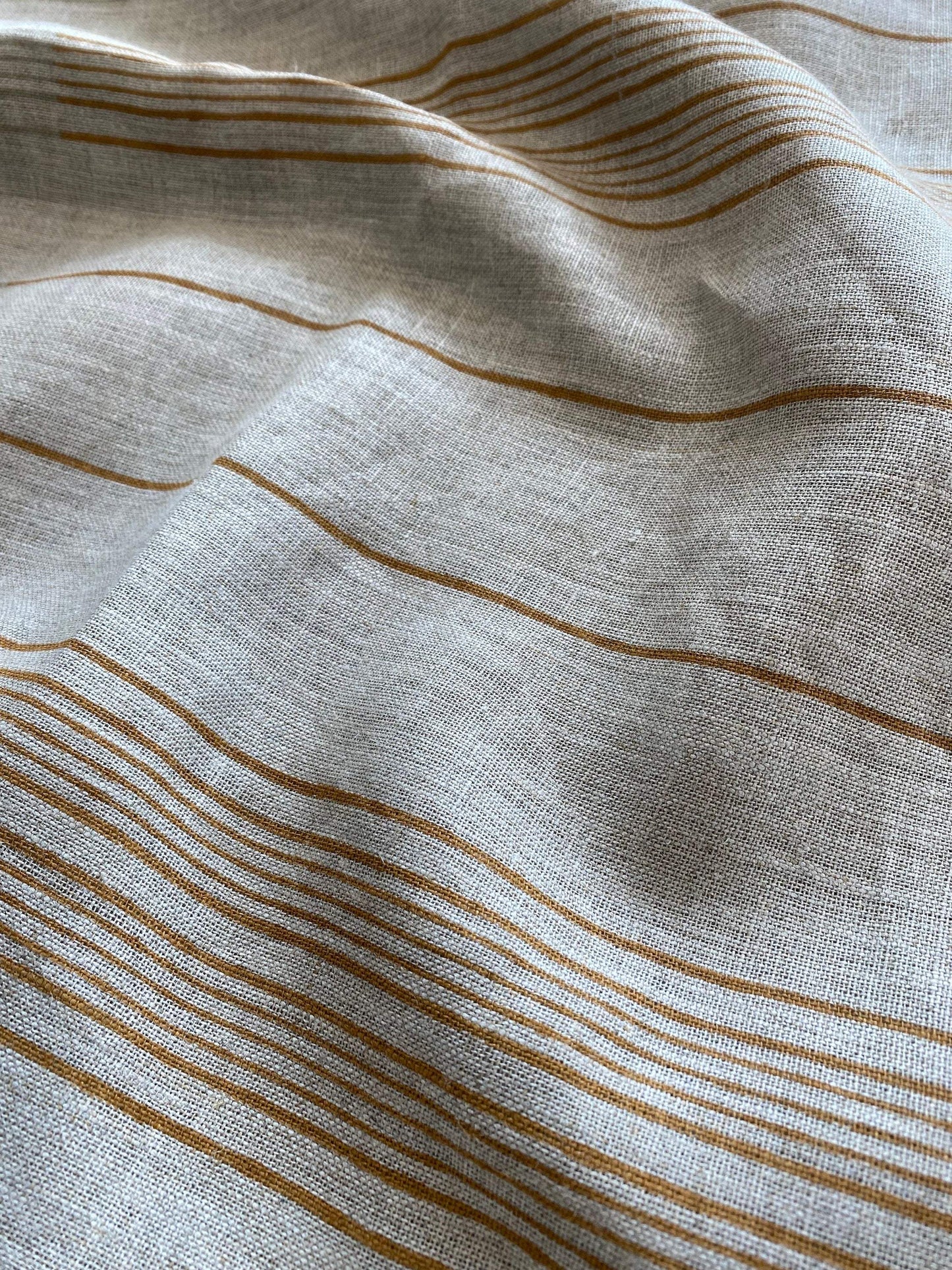 58" inches Wide Block print handloom linen fabric ,Upholstery fabric, Pillow Cover ,Curtains fabric, fabric by yards ,Stripes Pattern Fabric - Maple Village Lane