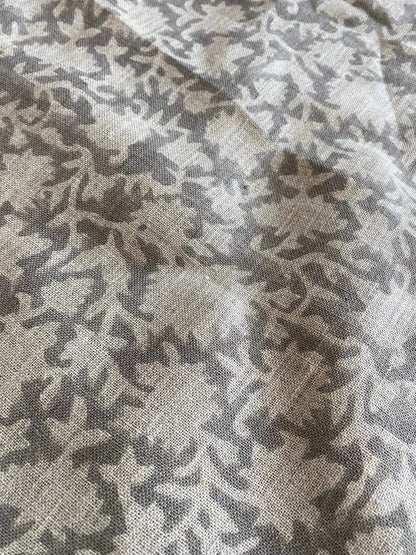 Linen fabric, Fabric by yard, Hand printed fabric, Block Print Fabric, Indian Fabric