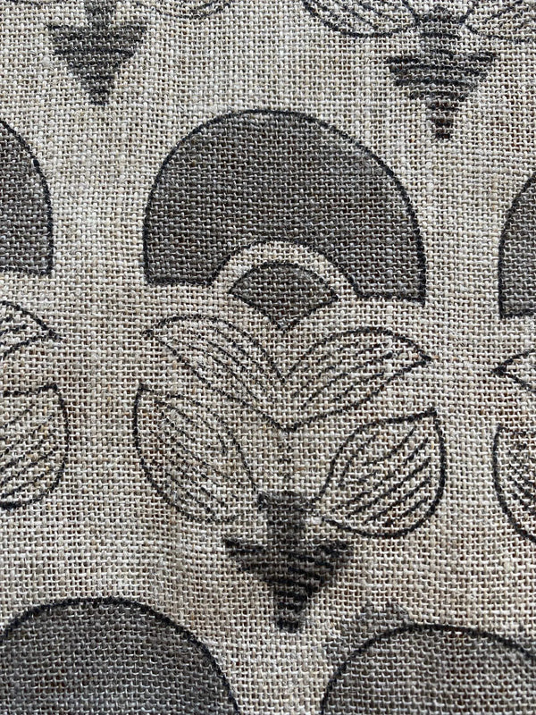 Hepburn Block Print Linen Fabric