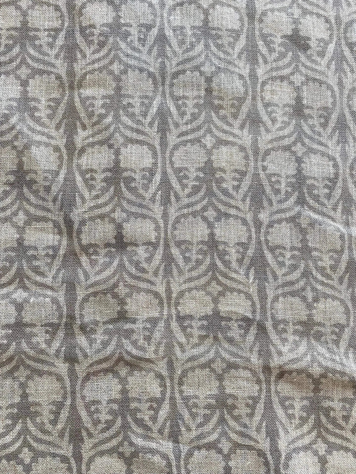 Linen fabric, Fabric by yard, Hand printed fabric, Block Print Fabric, Indian Fabric