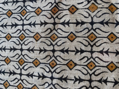 58" inches Indian Hand Block Print Fabric, Indian Linen Fabric, Block Print Fabric, Designer Floral Printing Fabric, Upholstery fabric,