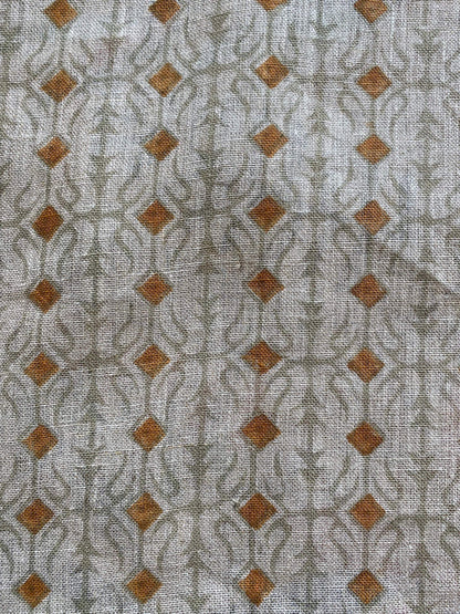 58" inches Indian Hand Block Print Fabric, Indian Linen Fabric, Block Print Fabric, Designer Floral Printing Fabric, Upholstery fabric, - Maple Village Lane