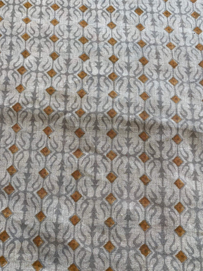 58" inches Indian Hand Block Print Fabric, Indian Linen Fabric, Block Print Fabric, Designer Floral Printing Fabric, Upholstery fabric,