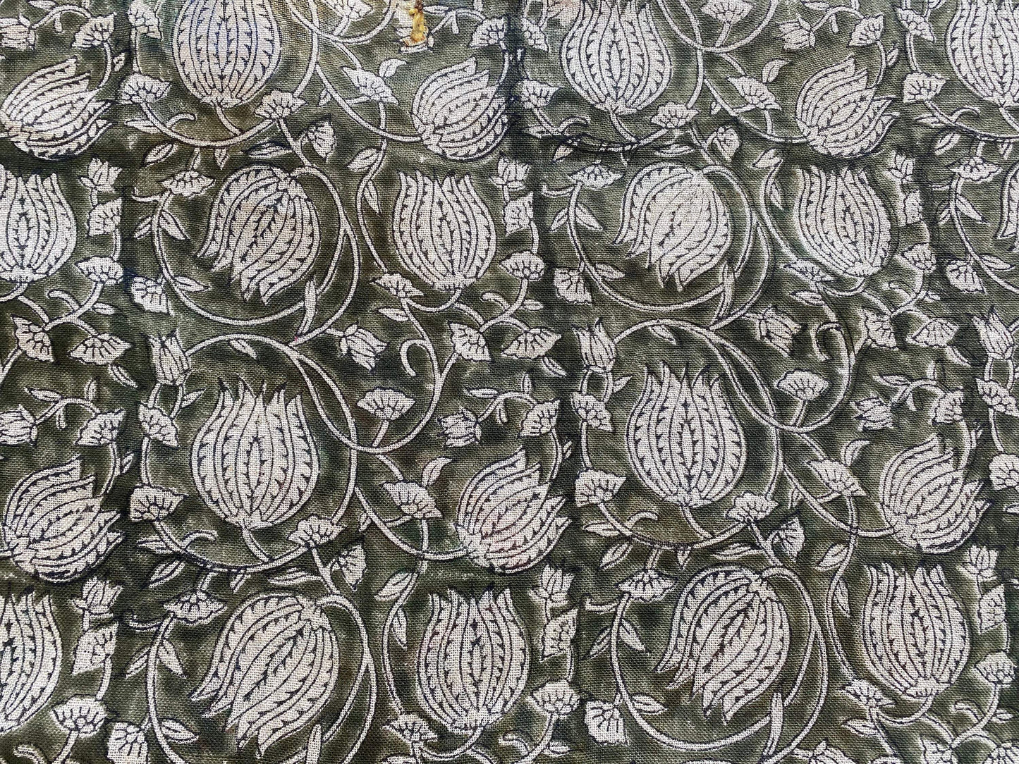 58" inches Indian Hand Block Print Fabric, Indian Linen Fabric, Block Print Fabric, Designer Floral Printing Fabric, Upholstery fabric,