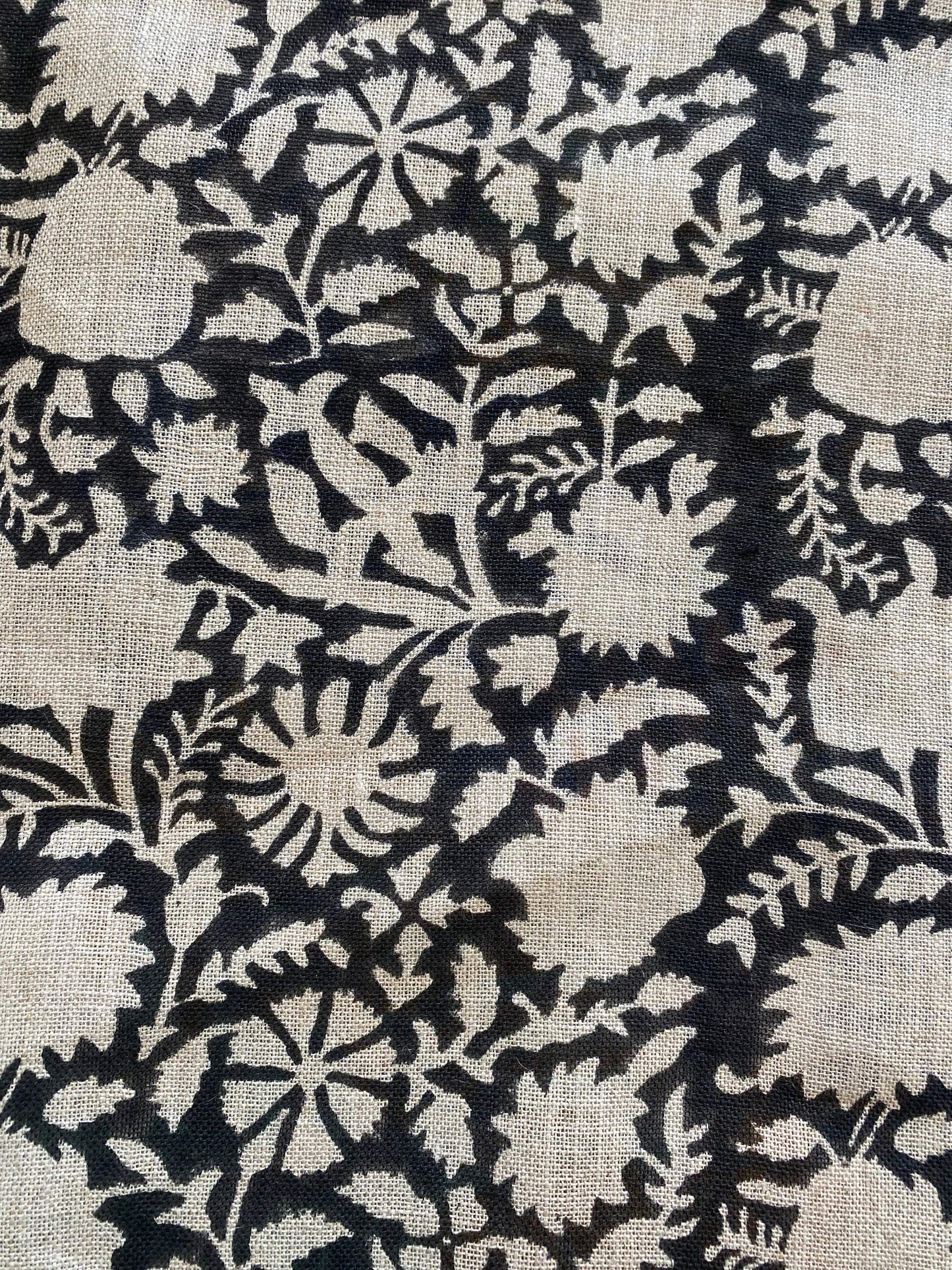 58" inches Indian Hand Block Print Fabric, Indian Linen Fabric, Block Print Fabric, Designer Floral Printing Fabric, Upholstery fabric, - Maple Village Lane