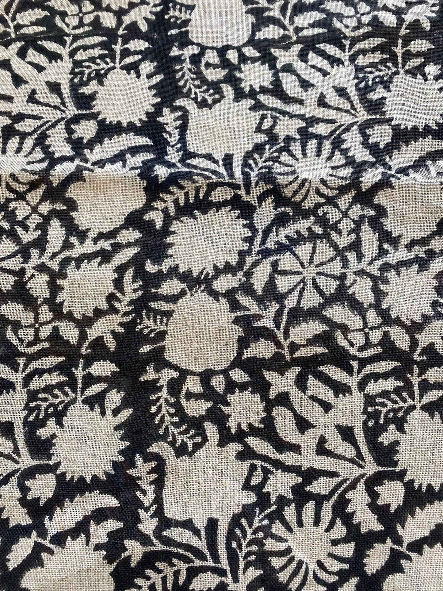 58" inches Indian Hand Block Print Fabric, Indian Linen Fabric, Block Print Fabric, Designer Floral Printing Fabric, Upholstery fabric, - Maple Village Lane